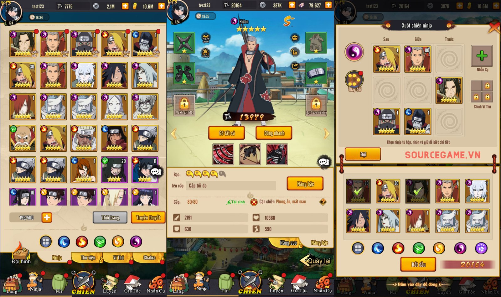 [MOBILE] HỎA CHÍ 2  - GAME ĐẤU TƯỚNG PHONG CÁCH NARUTO